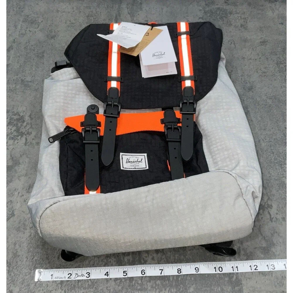 Herschel Supply Co. Little America Mid Backpack Black/Safety Orange